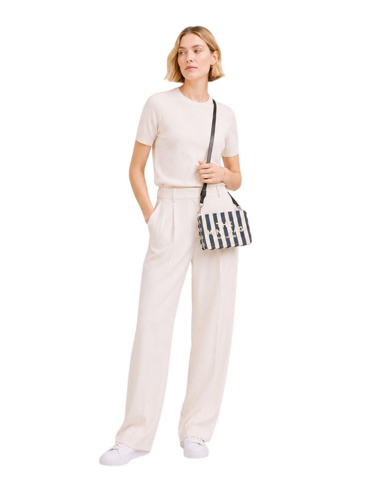 Marc Jacobs Striped Fabric Crossbody Bag — Blue