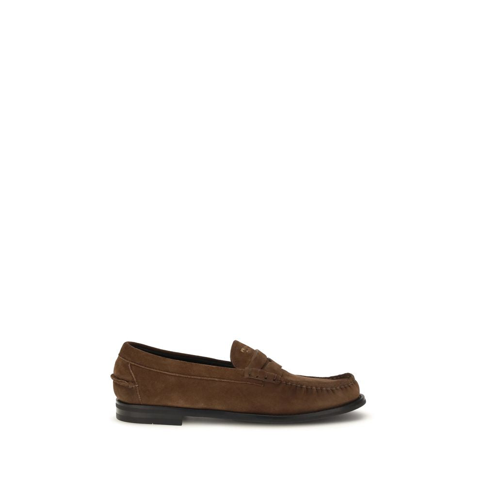 Prada Suede Leather Loafer — Brown