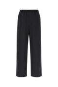 Jil Sander Tech Fabric Wide-Leg Trousers — Black