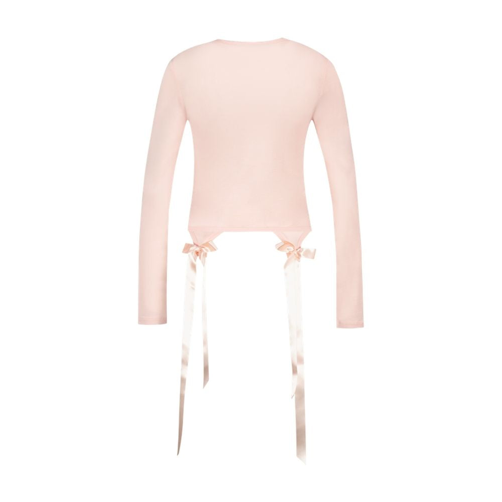 Simone Rocha Bow Tail Easy T-Shirt — Pink