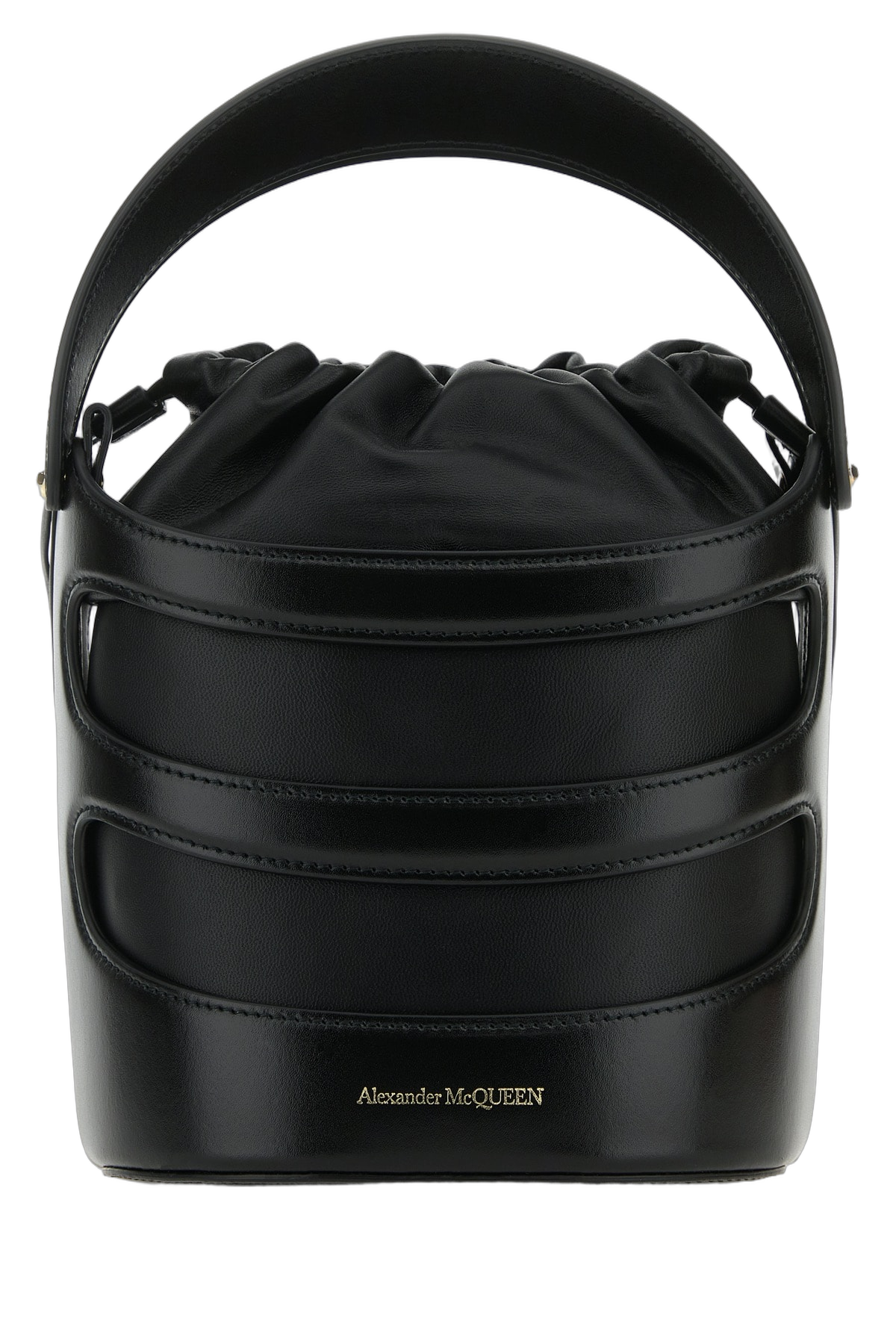 Alexander McQueen Quilted Calfskin Bucket Bag — Black