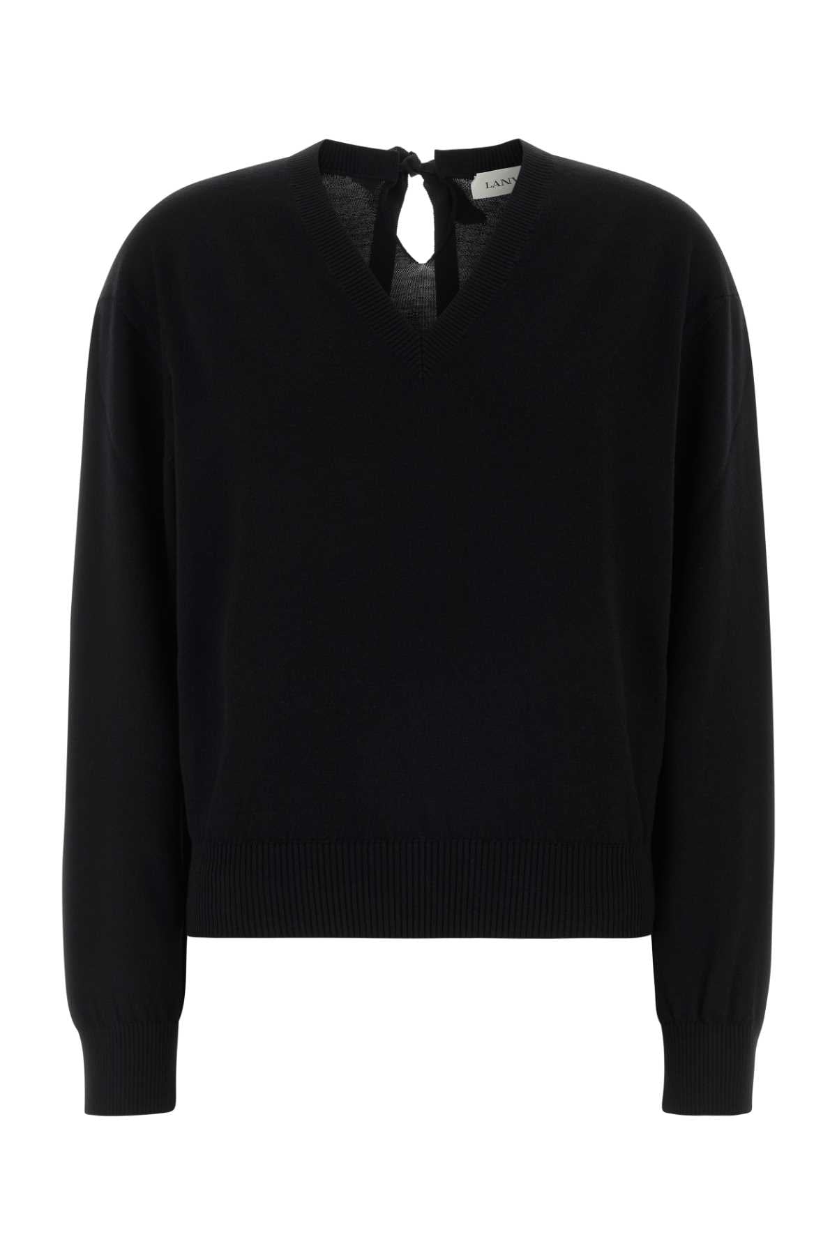 Lanvin Neck Sweater — Black