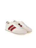 Bally Striped Calf Leather Sneaker — White