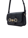 Guess Logo-Hardware Convertible Crossbody Bag — Black