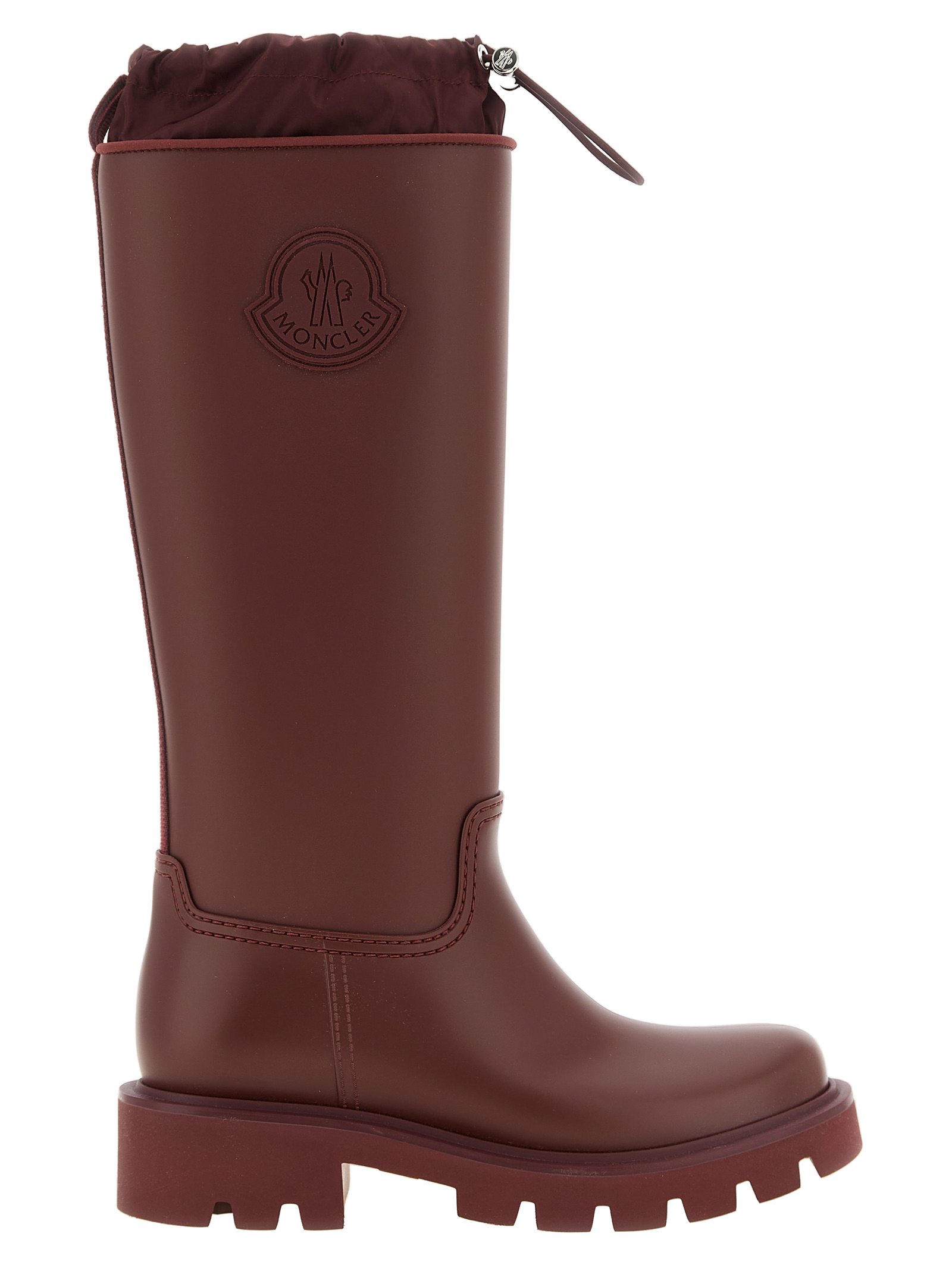 Moncler Kickstream High Boot — Burgundy