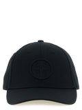 Stone Island ST338506BM Cotton with Compass Logo Baseball Cap — Black