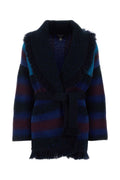 Giorgio Armani X Alanui Cashmere-Blend Striped Cardigan — Navy