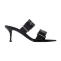 Alexander McQueen Buckle-Embellished Leather Pump — Black