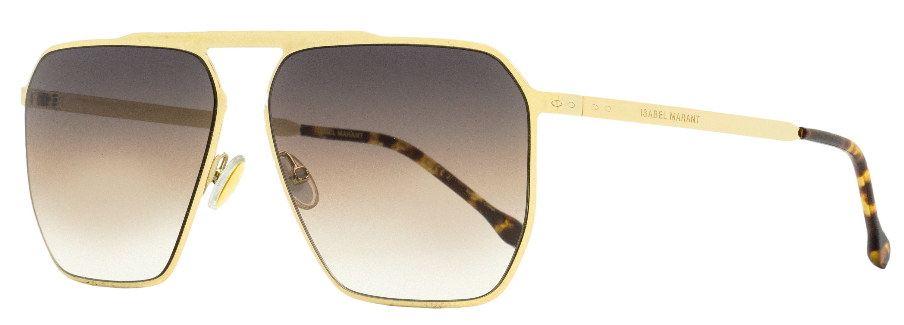 Isabel Marant IM0101S Rectangular Pilot Sunglasses — Gold