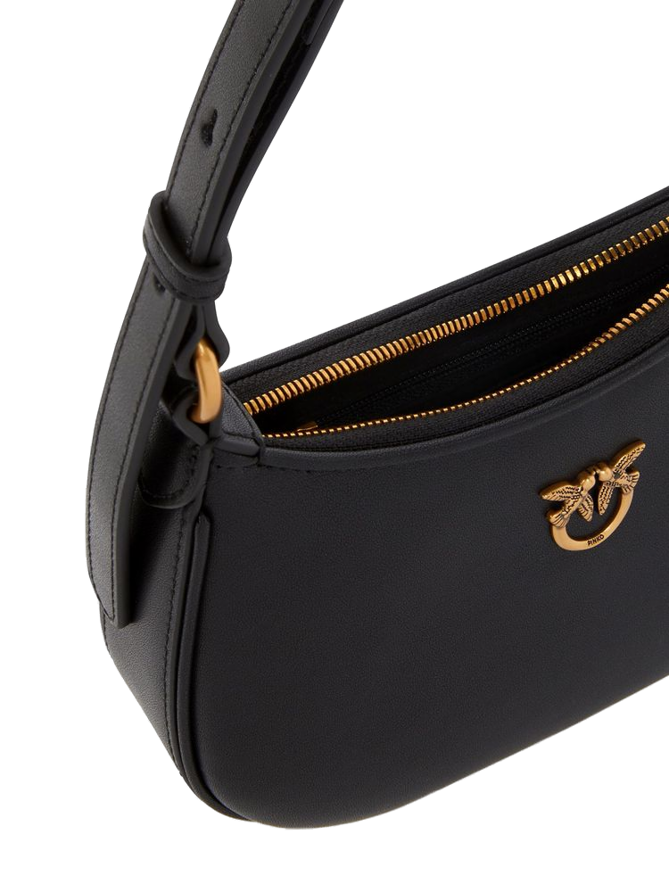 Pinko Half Moon Baby Shoulder Bag — Black