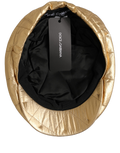 Dolce & Gabbana HAT10032 Quilted Metallic Newsboy Cap — Gold