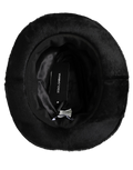 Dolce & Gabbana HAT10089 Rabbit Leather Wide Brim Fedora — Black