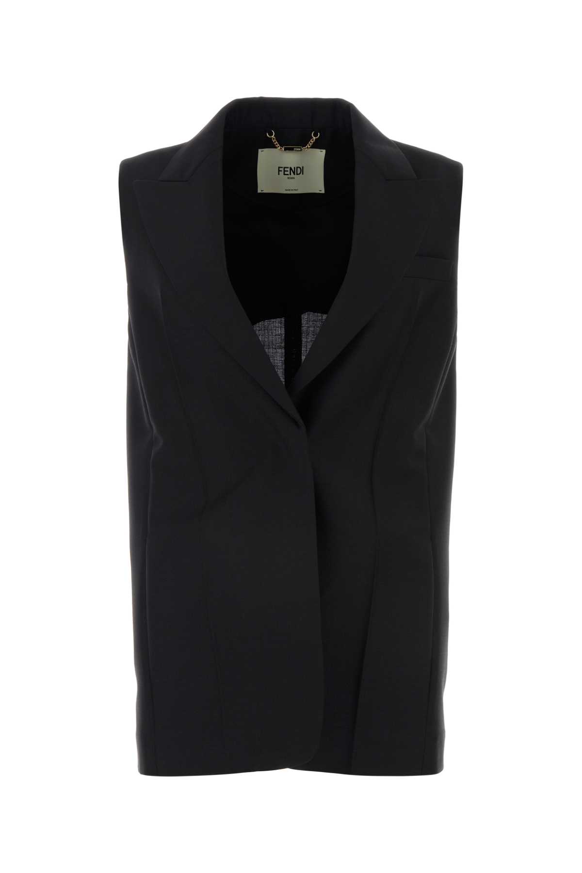 Fendi Mohair Wool Vest — Black