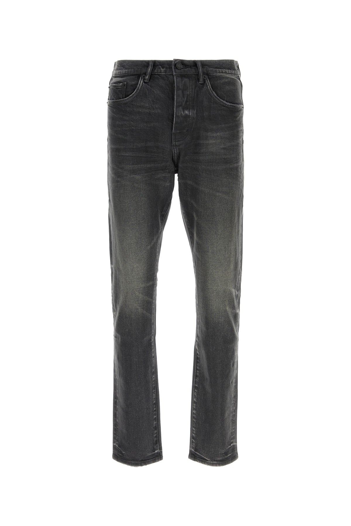 Purple Denim Straight-Leg Denim Jeans — Black