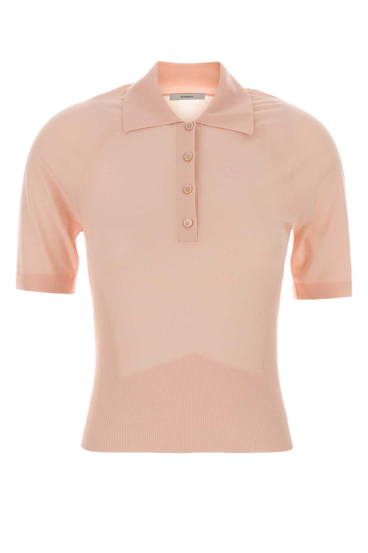 Givenchy Wool Knit Polo — Pink