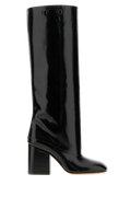 Marni Polished Leather Boot — Black