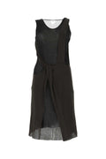 Bottega Veneta Two-Tone Ribbed Knit Dress — Black