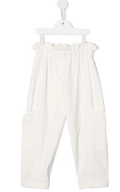 Brunello Cucinelli Paperbag Waist Tapered Trousers — White