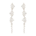 Simone Rocha Floral Crystal and Pearl Drop Earrings — White