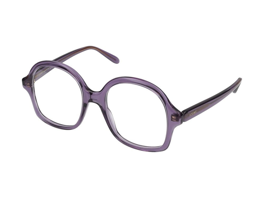 Loewe LW50105I Acetate Oversized Square Eyeglasses — Purple