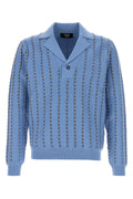Fendi Stitching Polo — Blue