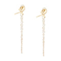Simone Rocha Crystal Bow Drip Earrings — Yellow