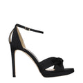 Jimmy Choo Satin Platform Heel Sandal — Black