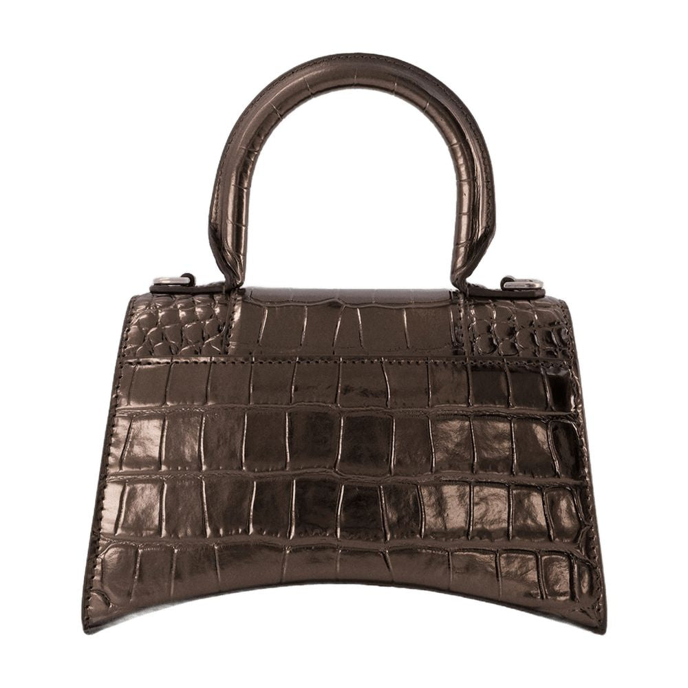 Balenciaga Hourglass XS Top Handle Bag — Bronze