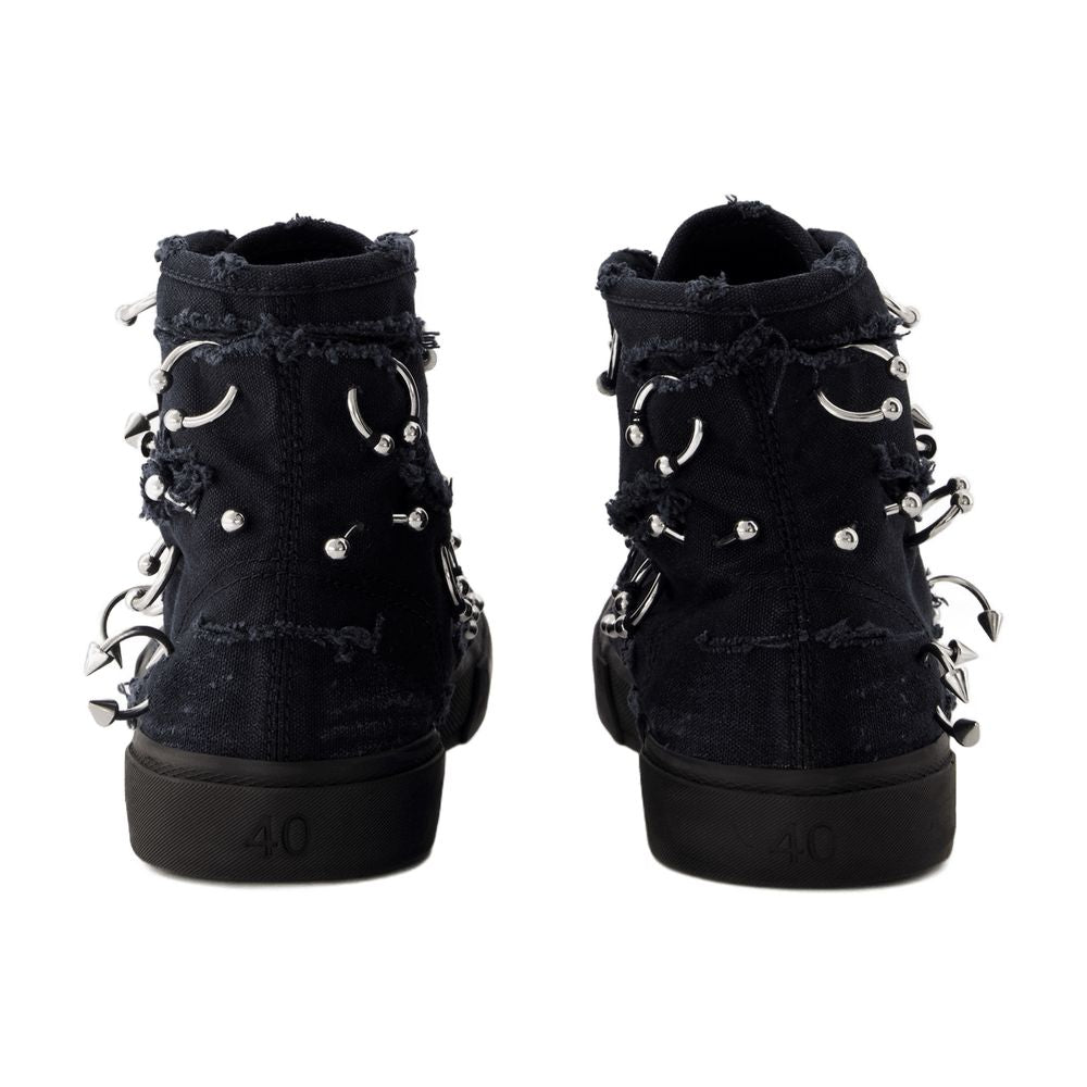 Balenciaga Paris High-Top Sneaker — Black