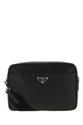 Prada Saffiano Travel Clutch — Black
