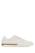 Fendi Leather Low-Top Sneaker — White
