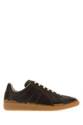 Maison Margiela Panelled Leather Sneaker — Brown