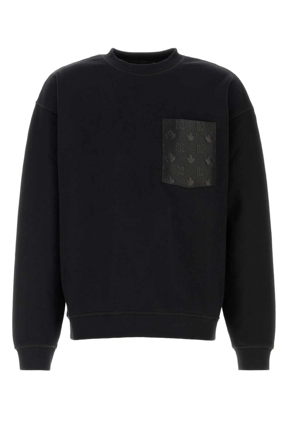 Dsquared2 Logo-Pocket Cotton Sweatshirt — Black