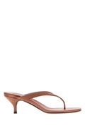 Miu Miu Leather Thong Sandal — Brown