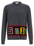 Comme des Garçons Intarsia Logo Sweater — Gray