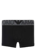 Emporio Armani Cotton-Elastane Boxer Brief — Black