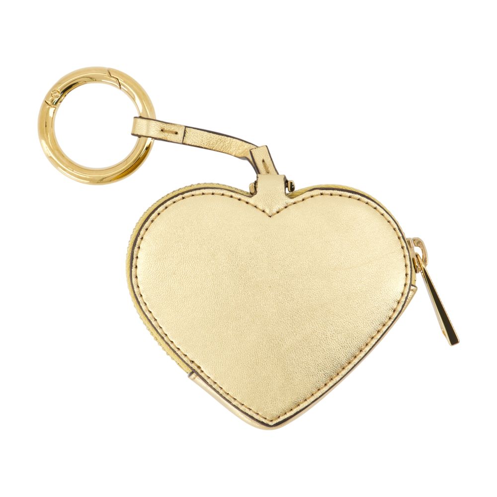 Versace Heart-Shaped Leather Coin Purse — Gold