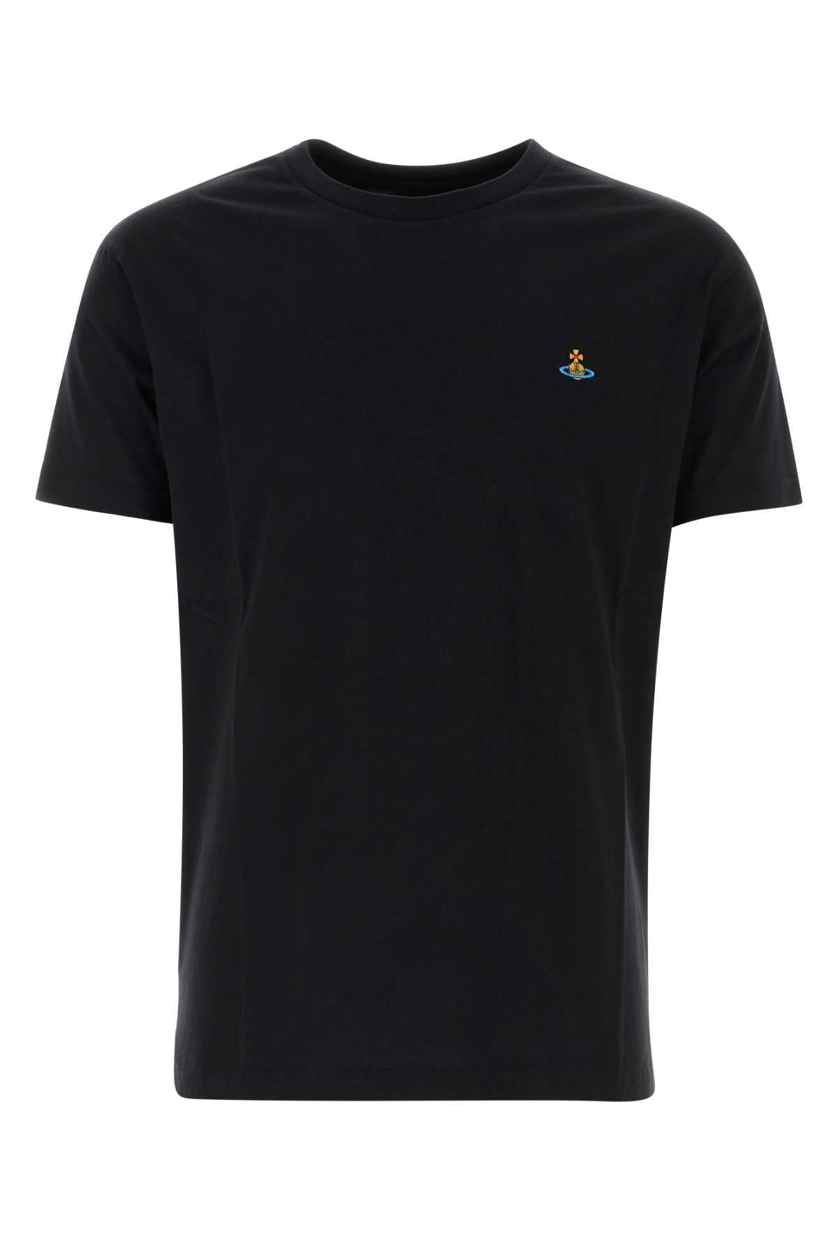 Vivienne Westwood Multicolor Orb Embroidered T-Shirt — Black