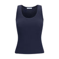Max Mara Ribbed Viscose Tank Top — Navy