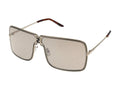 Maison Fendi FE40195U Rectangular Metal-Frame Sunglasses — Neutral