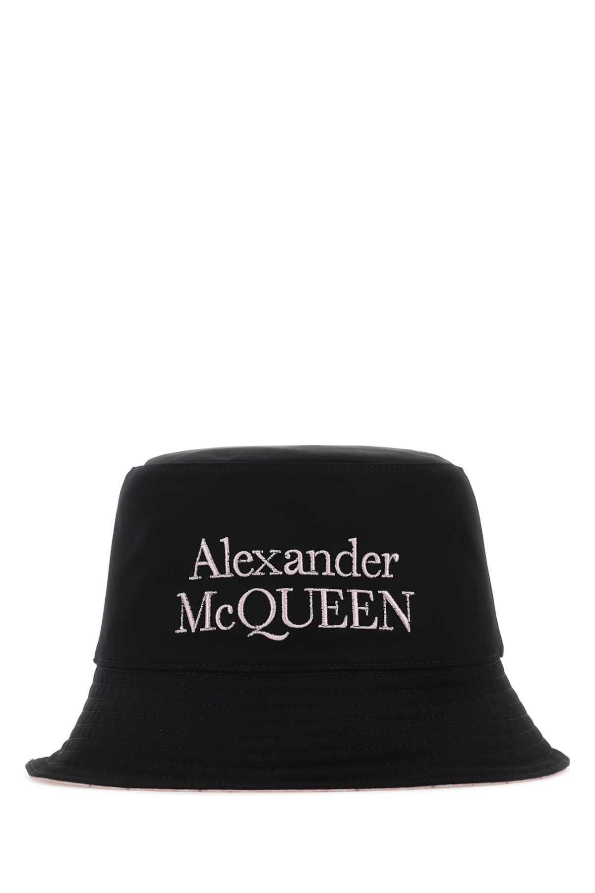 Alexander McQueen 7354604419Q Logo-Embroidered Bucket Hat — Black