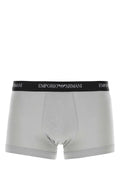 Emporio Armani Stretch Cotton Boxer Briefs — Gray
