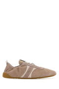 Chloé Suede Low-Top Sneaker — Beige