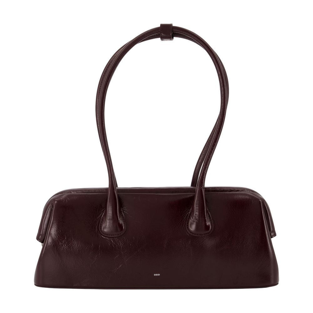 Osoi Boat Wide Shoulder Bag — Burgundy