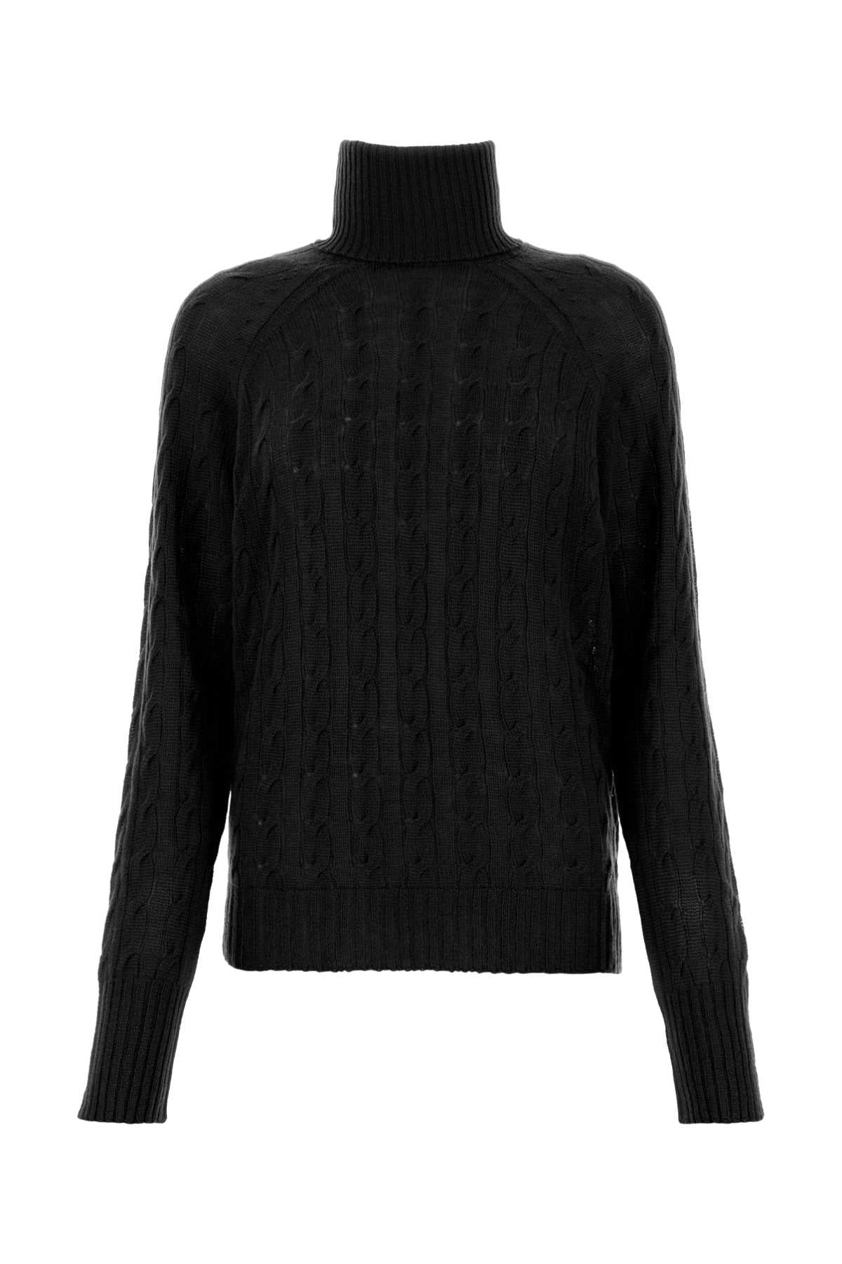 Etro Cable-Knit Cashmere Sweater — Black