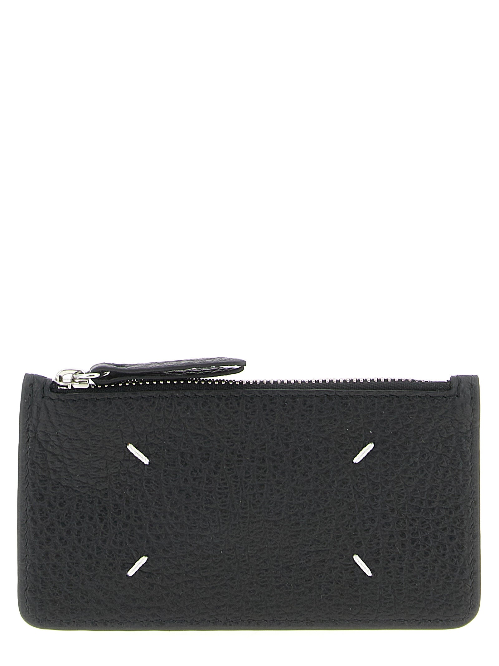 Maison Margiela Tumbled Calfskin Card Case — Black