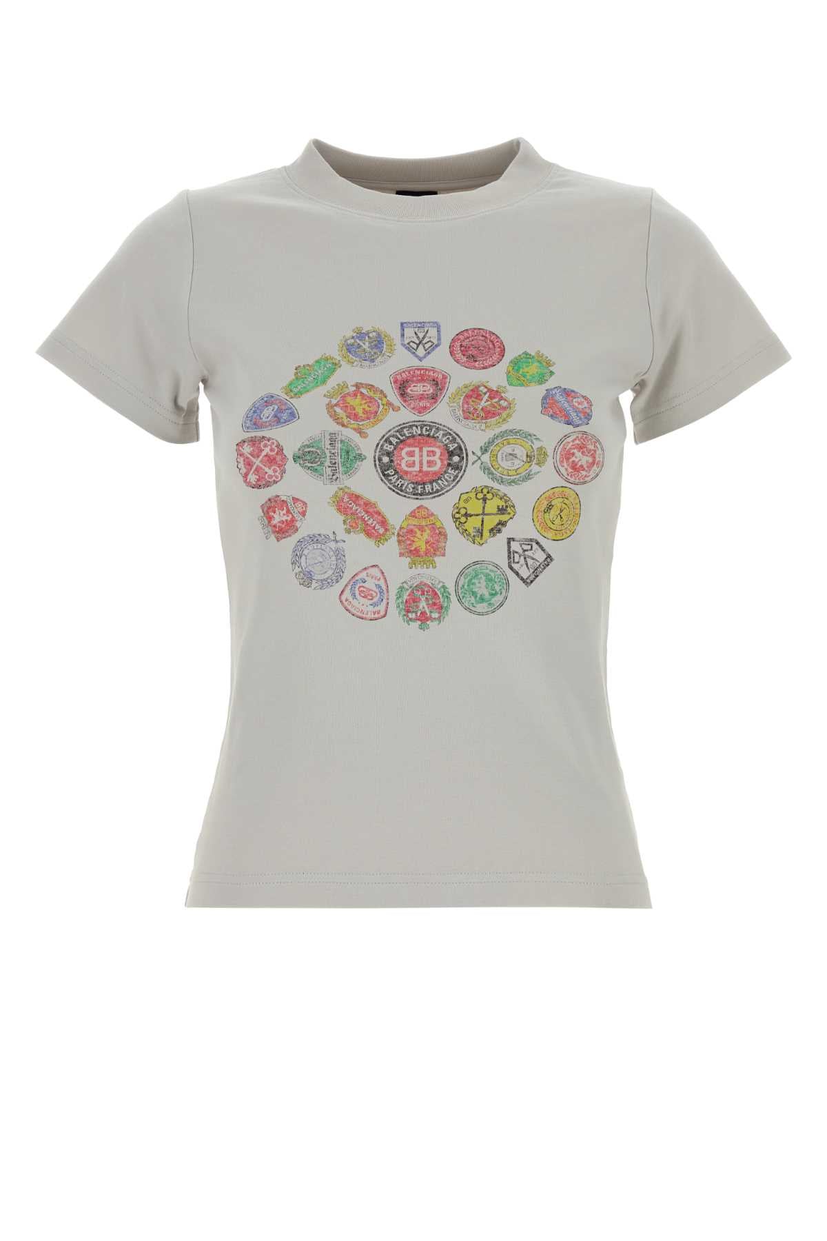 Balenciaga Logo-Print Cotton T-shirt — White