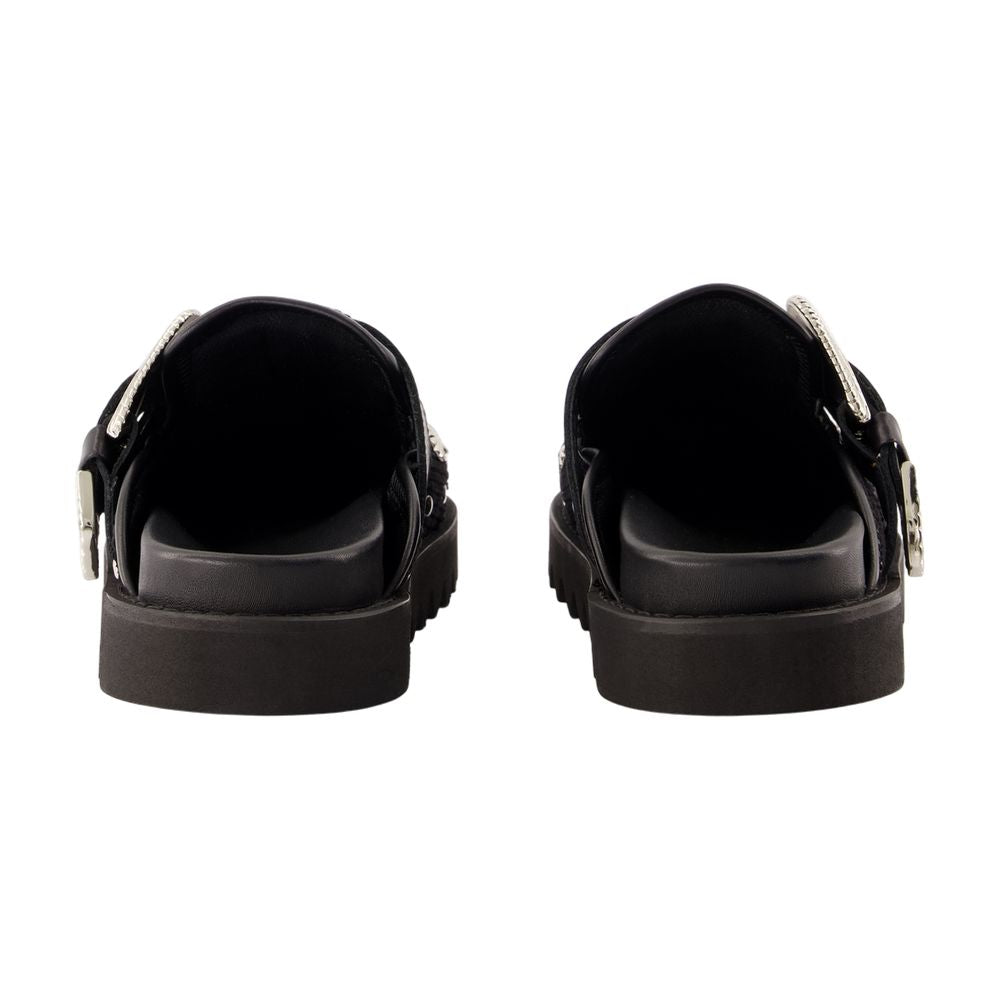Toga Pulla Calfskin Mule Slipper — Black