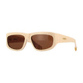 Jacquemus Oversized Acetate Sunglasses — Cream