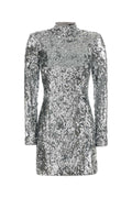 Balmain Buttons Mini Dress — Silver